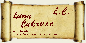 Luna Ćuković vizit kartica